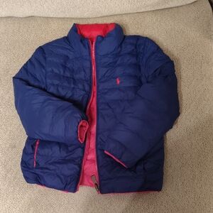 Ralph Lauren Red/Navy Blue Puffer Jacket